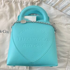 Tiffany & Co. Blue Mini Bag with Silver Chain